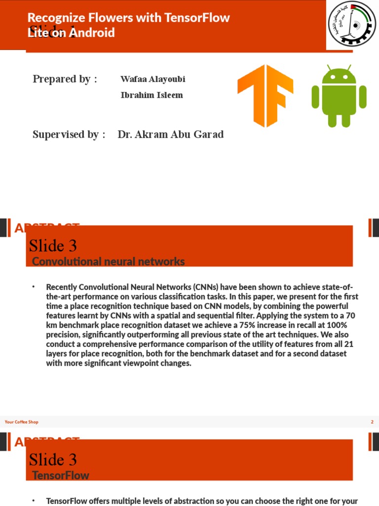 Slide 1: Recognize Flowers With Tensorflow Lite On Android | PDF ...