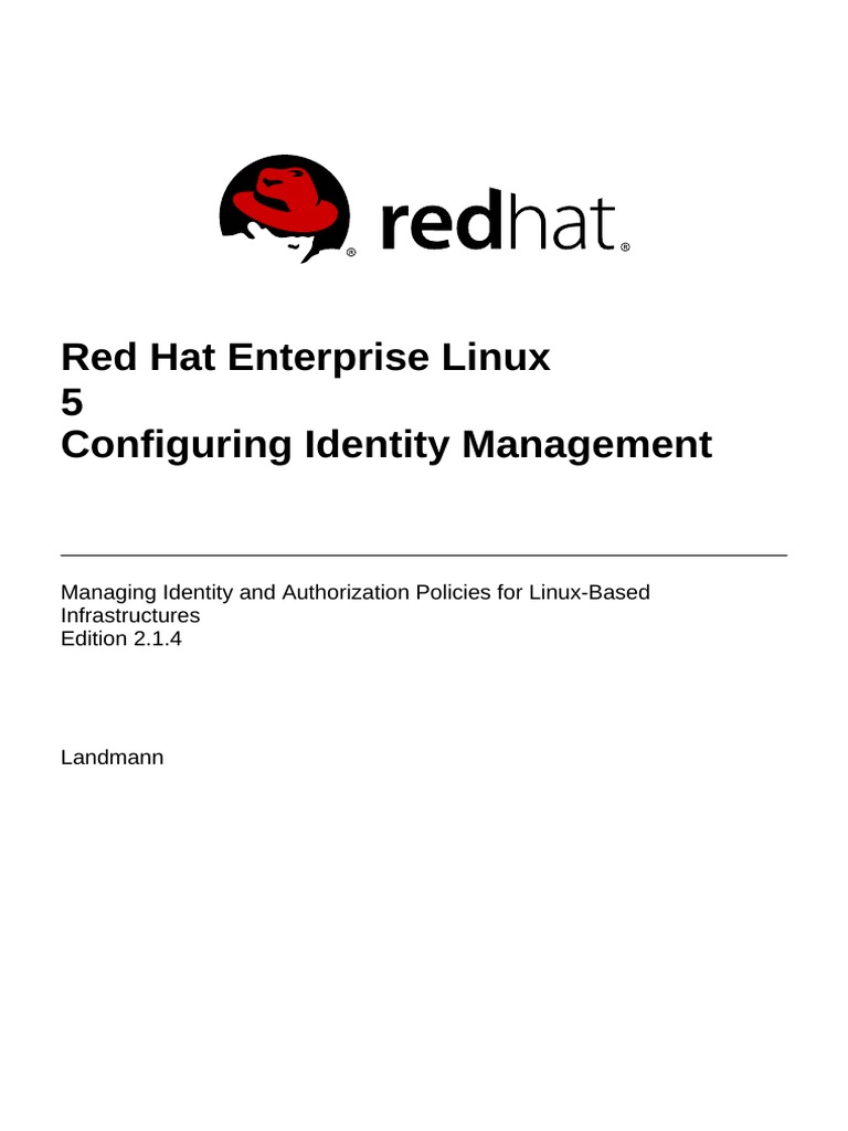 Red Hat Enterprise Linux 5 Configuring Identity Management | PDF ...