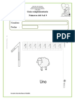 Guía Complementaria Números Del 0 Al 9 1° B 1° Unidad