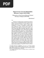 Aşkın Koyuncu - Bulgaristan'da Osmanlı Maddi Kültür Mirasının Tasfiyesi (1878-1908)