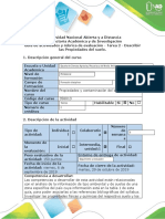 Guia de Actividades y Rubrica de Evaluación - Tarea 2 - Describir Las Propiedades Del Suelo Movimiento de Contaminantes