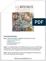 Floral Bath Salts Printable