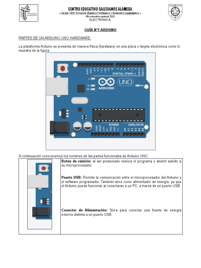 Guía Nº1 Arduino | PDF | Arduino | Microprocesador