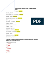 Actividades Sobre Acentuación de Diptongos, Triptongos e Hiatos.