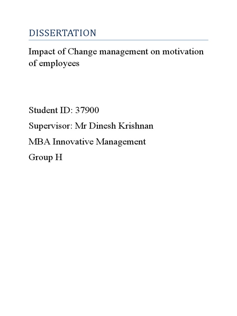 change management dissertation pdf