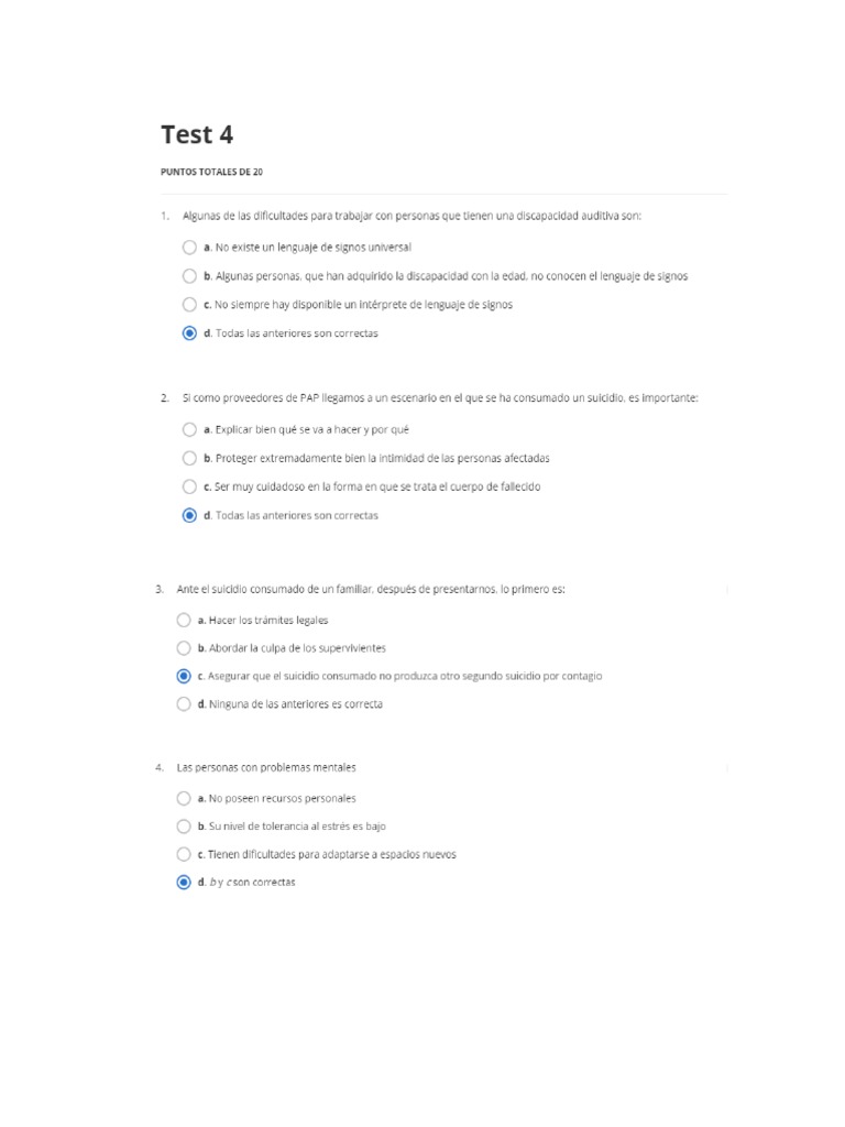 Test Semana 4 Primeros Auxilios Psicológicos