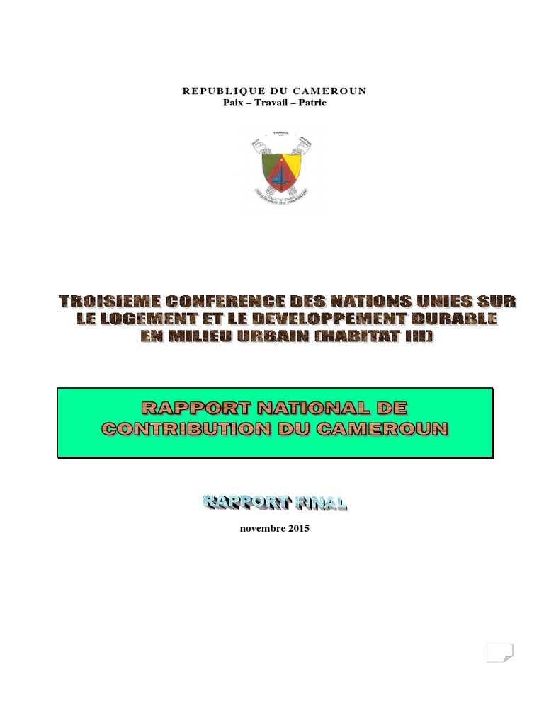 Schemas Plan Maison De Logement Sociaux Economique A Cameroune Pdf Cameroon Rapport National Habitat III Version Fev 16 PDF | PDF | Cameroun |  Urbanisation