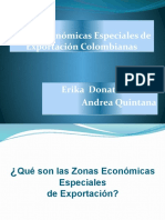 Zonas Económicas Especiales de Exportacion Colombianas