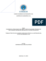 Presupuesto Casa Unifamiliar 2015 - Ic - CD0045