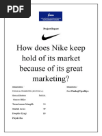 project report on nike brand