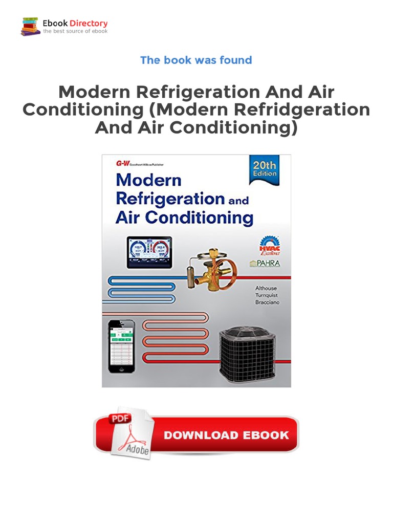 Modern Refrigeration and Air Conditioning Modern Refridgeration and Air