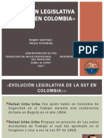 EVOLUCION LEGISLATIVA DE LA SST EN COLOMBIA