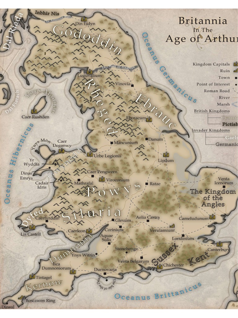 Map of Britannia in The Age of Arthur | PDF