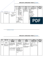 English Language Year 1 Weekly Plan 2011