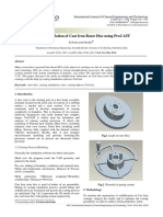 Casting Simulation of Cast Iron Rotor Disc Using Procast: Research Article