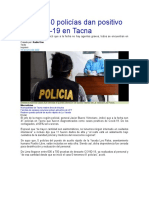 Más de 40 Policías Dan Positivo A COVID