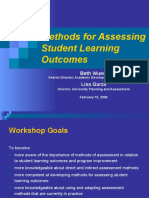 Methods For Assessing Workshop
