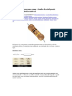 Resistores e Programa para Cálculos de Códigos de Cores