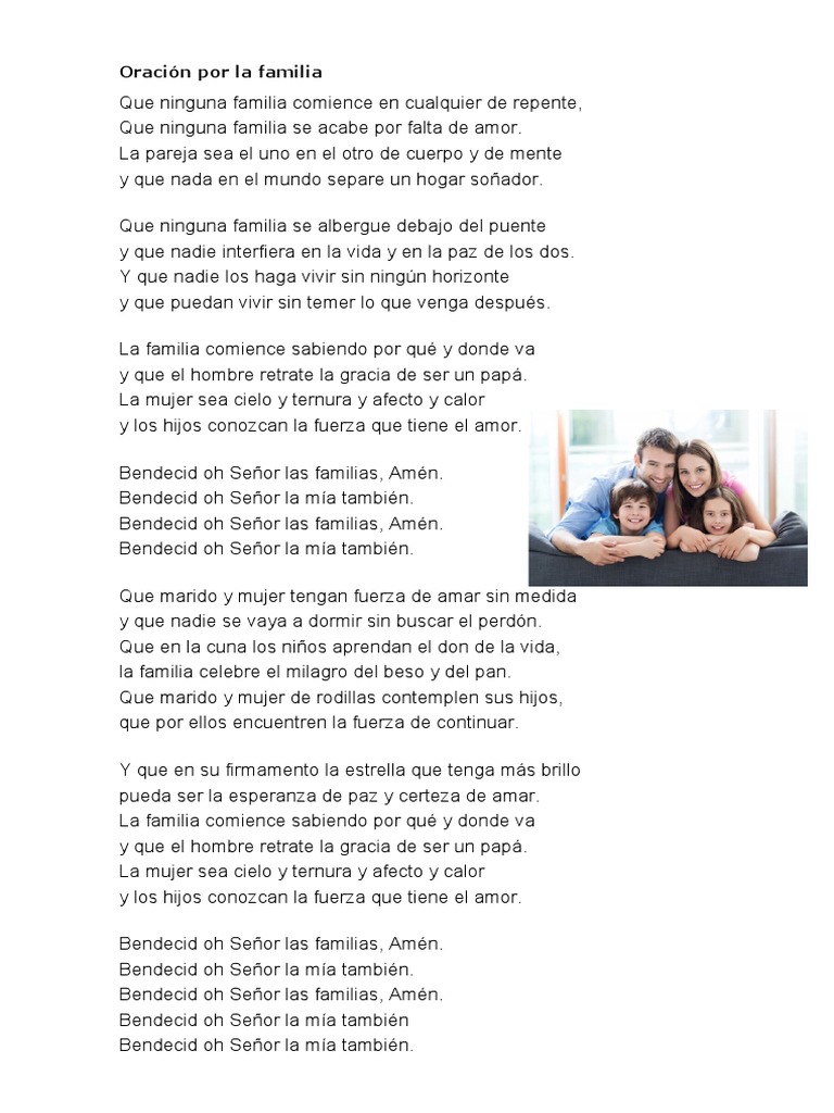 Oración y Canto por la Familia | PDF | Religión y espiritualidad