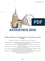 Bridge Admittance Measurements of 10 Preference-Rated Violins