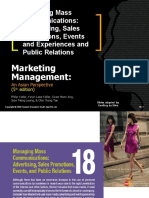 Managing Mass Communications: Advertising, Sales Promotions, Events and Experiences and Public Relations