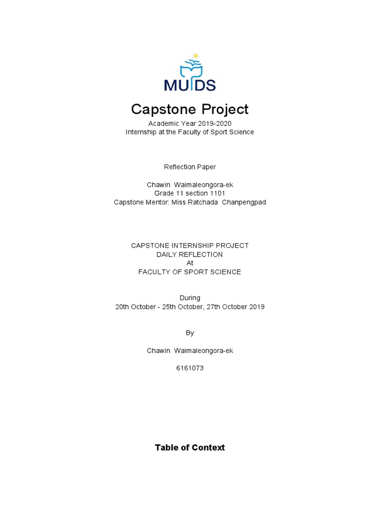 Capstone Reflection and Worklog | PDF | Camera