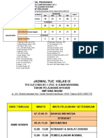 JADWAL TUC Dan MENGAWAS TUC