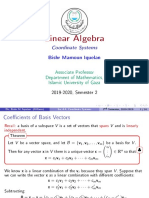 Linear Algebra: Coordinate Systems