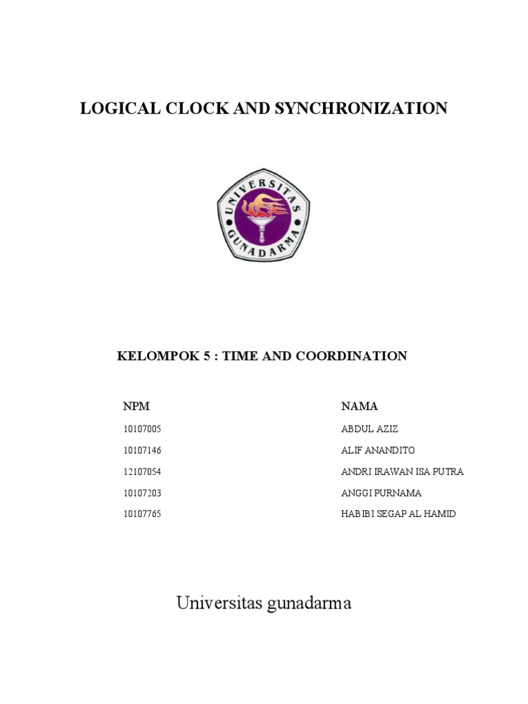 Logical Clock and Synchronization PDF