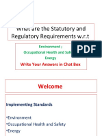 What Are The Statutory and Regulatory Requirements W.R.T: Write Your Answers in Chat Box