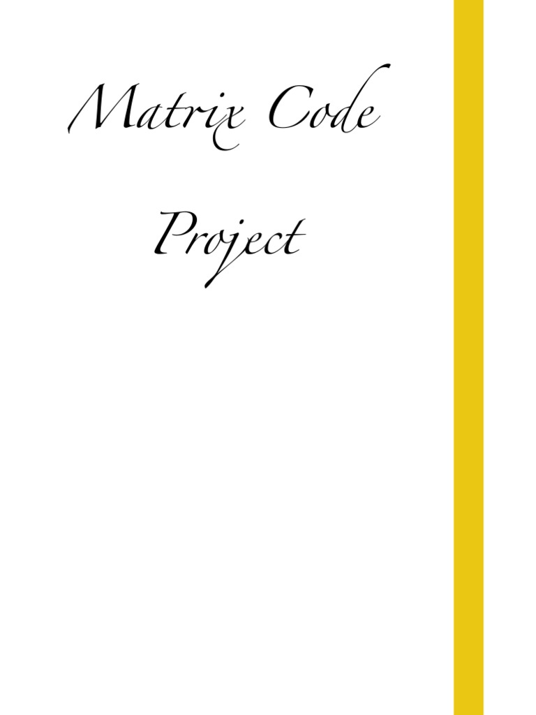 Matrix Project | PDF | Determinant | Matrix (Mathematics)