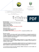 Syllabus Comunicare Si Dezvoltare Personala