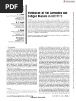 Validation of Hot Corrosion and Fatigue Models in HOTPITS: K. S. Chan