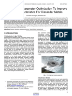 Spot Welding Parameter Optimization To Improve Weld Characteristics For Dissimilar Metals PDF