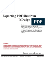 Exporting PDF Files From Indesign Cs4: 2001 S. Platte River Drive - Denver, Colorado 80223 303-936-0303 Fax 303-934-6712