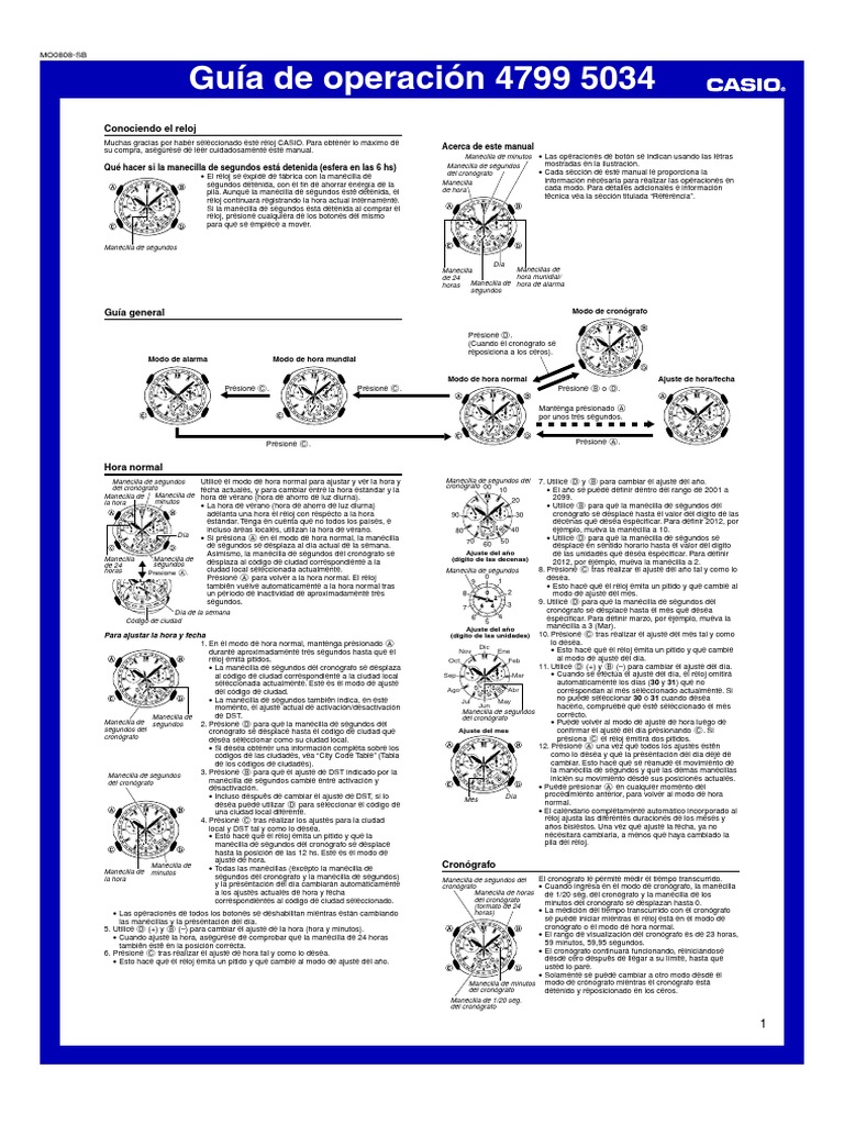 【激レア】CASIO Hop Monster ホップモンスター 専用箱説明書付き Casio PDF | PDF | Hora | Reloj