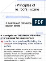 Machine Tool Fixture Location Error Analysis