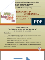 Research in Modern Era: 1 June, 2020 - 5 June, 2020