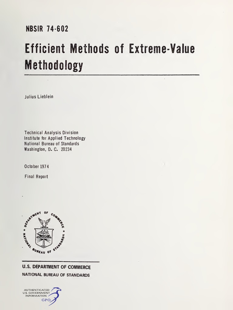 1974 - Lieblein - Efficient Methods of Extreme-Value