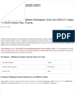 Kendriya Vidyalaya Nellore Admission 2nd List 2020-21 Class 1 - KVS Online Fee, Forms - KVS Admission 2020-2021