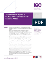 The Economic Impact of COVID-19 Lockdowns in Sub-Saharan Africa