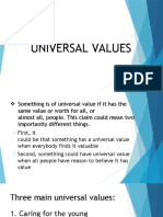 Lesson 3 Universal Values