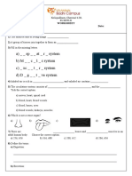 Science worksheet title