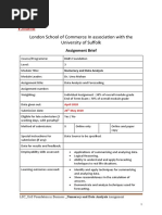 AL-UoS BABSFY S3 Numeracy and Data Analysis Assignment April - June 2020 For Sep 2019 - Intake