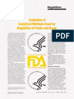Evaluation of Analytical Methods Used For Regulation of Foods and Drugs