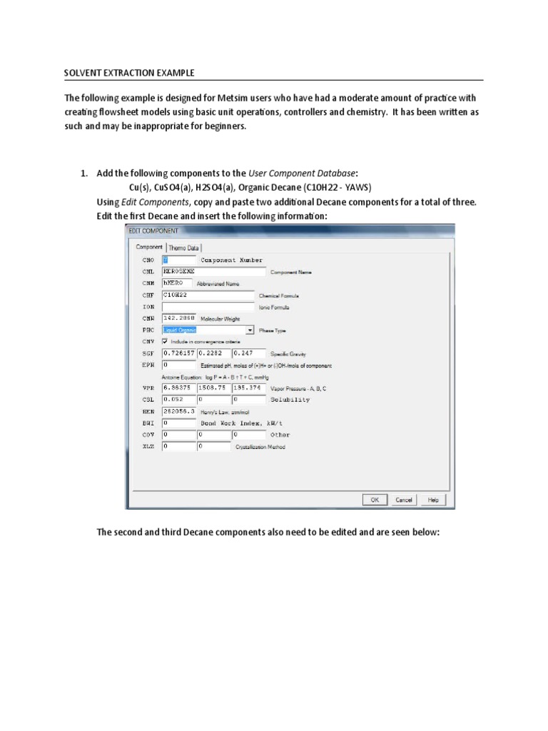 5530 Solvent Extraction Example | PDF | Solution | Parameter (Computer ...