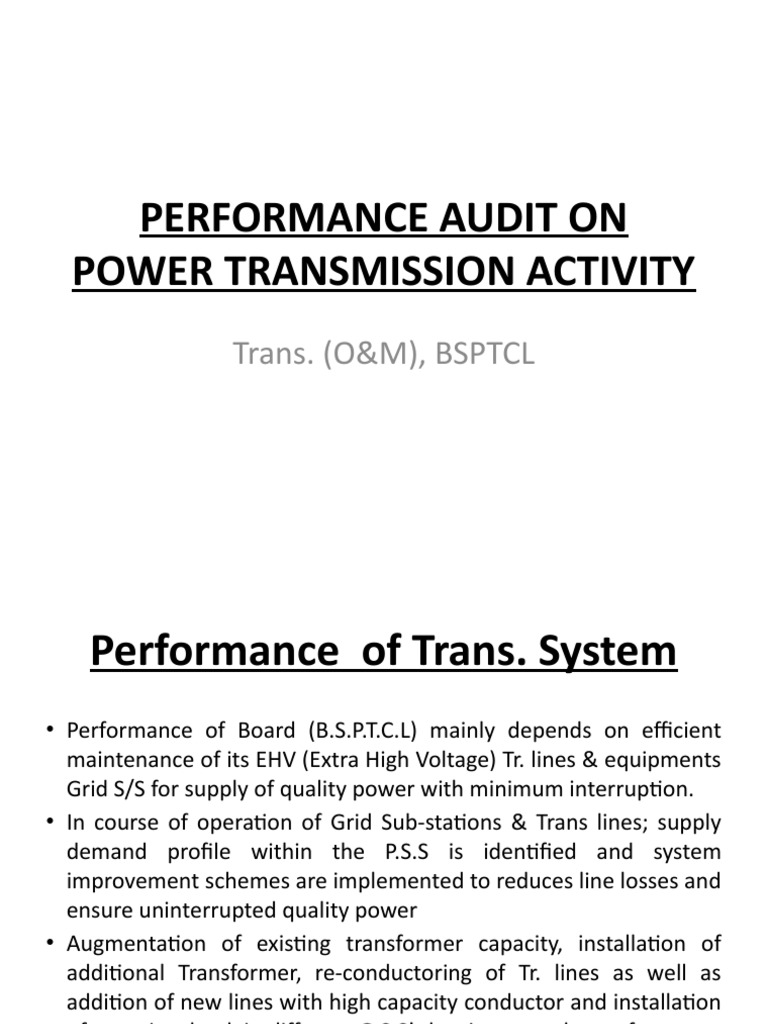 Energy Audit PDF Electric Power Transmission Electrical Substation