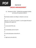 Linear Arrangement: Practice Set