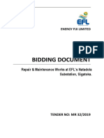 Bidding Document: Repair & Maintenance Works at EFL's Natadola Substation, Sigatoka