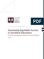 Increasing Equitable Access To Excellent Educators: A Talent Management Guide For School Districts